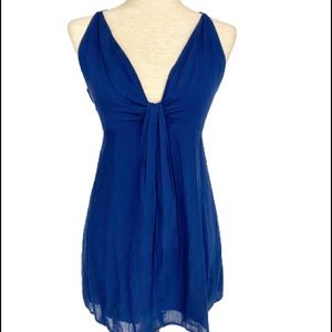 BLUE BLUSH NWT ROMPER BLUE PLUNGING NECKLINE S